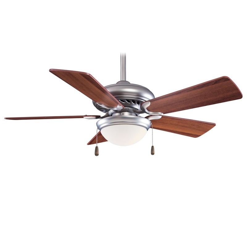 Minka-Aire F563L-SP-BS/DW Supra - LED 44 Inch Ceiling Fan, Brushed Steel / Dark Walnut Finish (Discontinued)