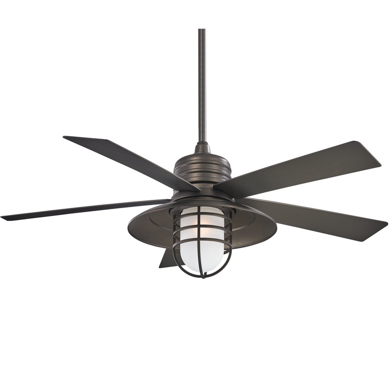 Minka-Aire F582L-SI Rainman LED 54" Ceiling Fan, Smoked Iron