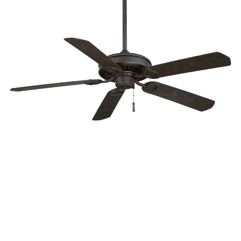 Minka-Aire F589-BI/AI Sundowner 54" Ceiling Fan, Black Iron W/ Aged Iron Accents