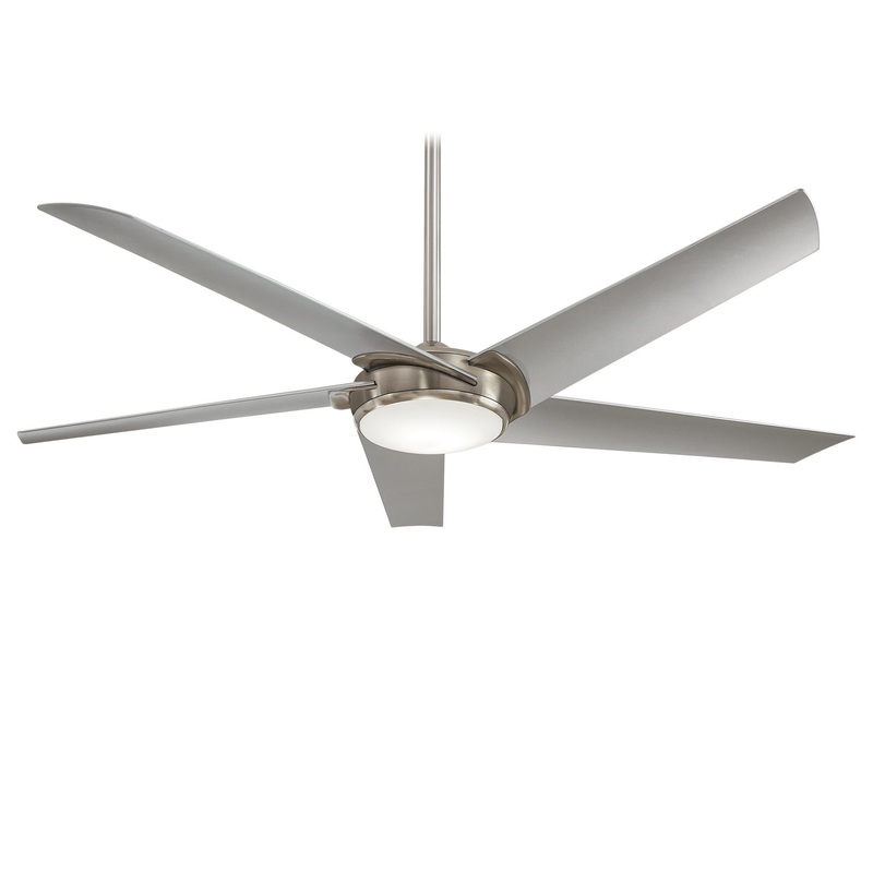Minka-Aire F617L-BN Raptor 60" Ceiling Fan, Brushed Nickel