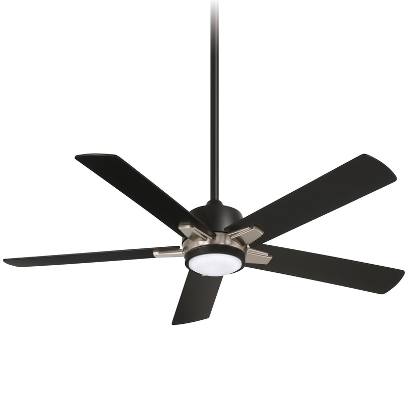 Minka-Aire F619L-CL/BN Stout 54" Ceiling Fan, Coal