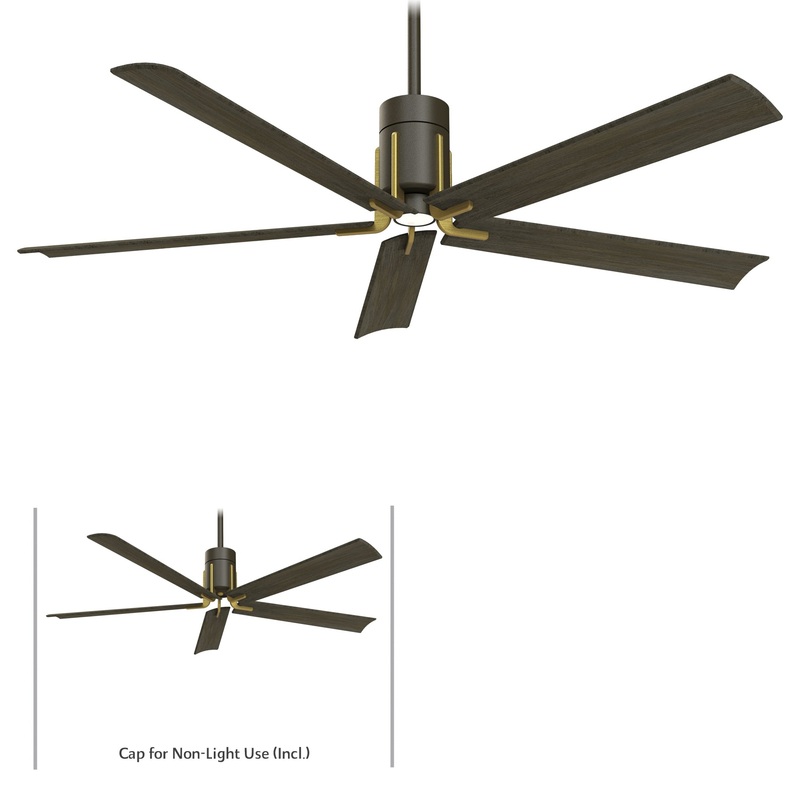 Minka-Aire F684L-ORB/TB Clean 60" Ceiling Fan, Oil Rubbed Bronze/Toned Brass