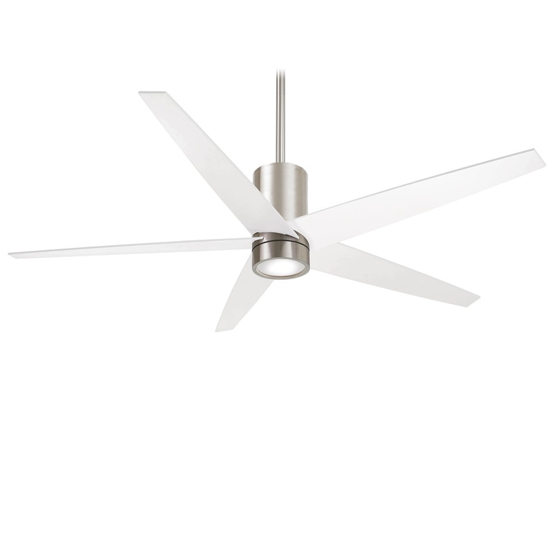 Minka-Aire F828-BN/WH Symbio 56" Ceiling Fan, Brushed Nickel/White