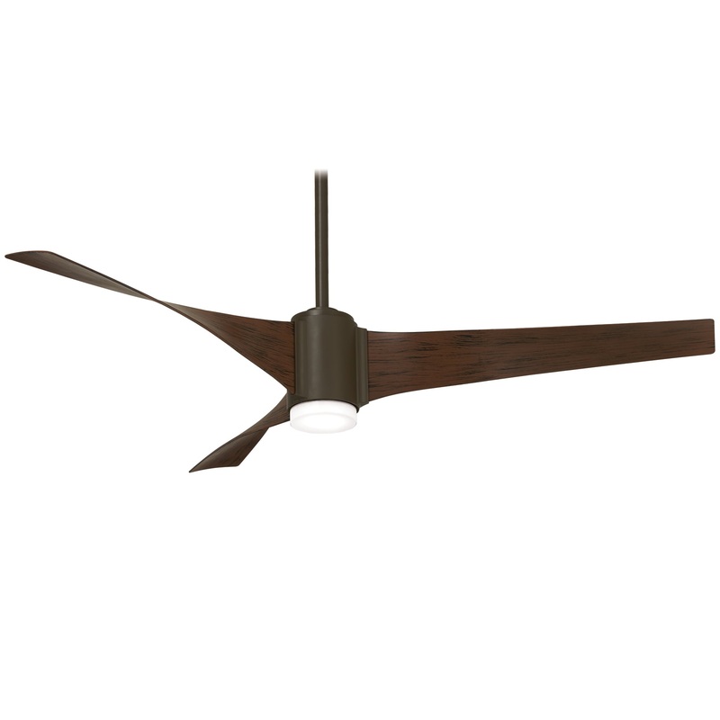 Minka-Aire F832L-ORB/MM Triple - LED 60 Inch Ceiling Fan, Oil Rubbed Bronze / Medium Maple Finish (Discontinued)