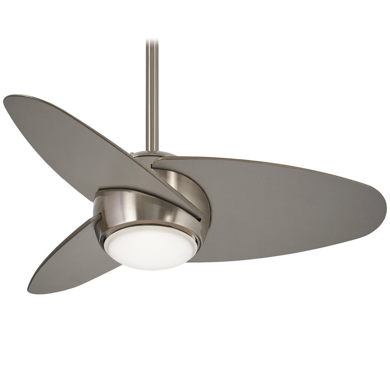 Minka-Aire F410L-BS Slant 36" Ceiling Fan, Brushed Steel