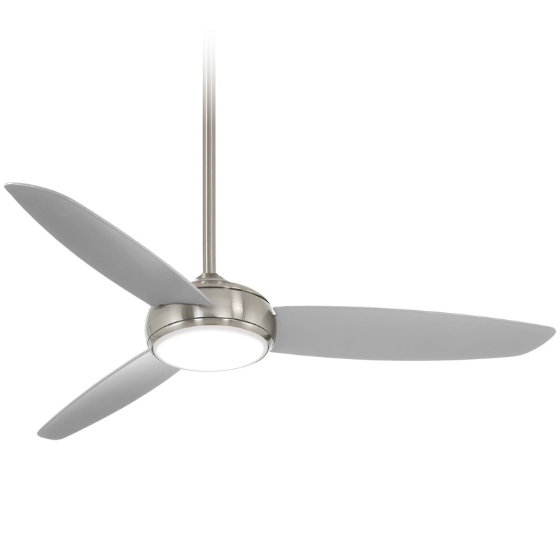 Minka-Aire F465L-BNW Concept IV LED 54" Ceiling Fan, Brushed Nickel Wet