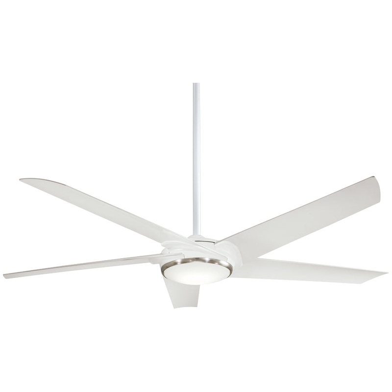 Minka-Aire F617L-WHF Raptor 60" Ceiling Fan, Flat White