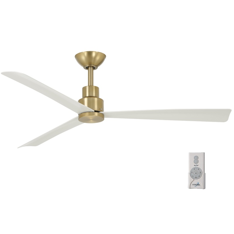 Minka-Aire F787-SBR/WHF Simple - 52 Inch Ceiling Fan, Soft Brass / White Finish