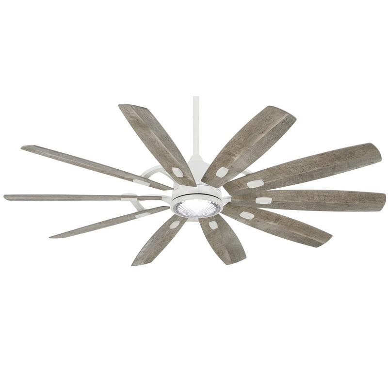 Minka-Aire F864L-WHF/SVG Barn 65" Ceiling Fan, Flat White