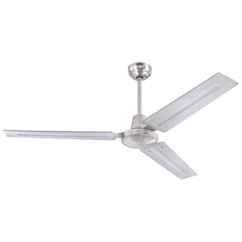 Westinghouse 7238100 Jax Industrial-Style 56-Inch Indoor Ceiling Fan, Brushed Nickel Finish with Steel Blades, Remote Control Included