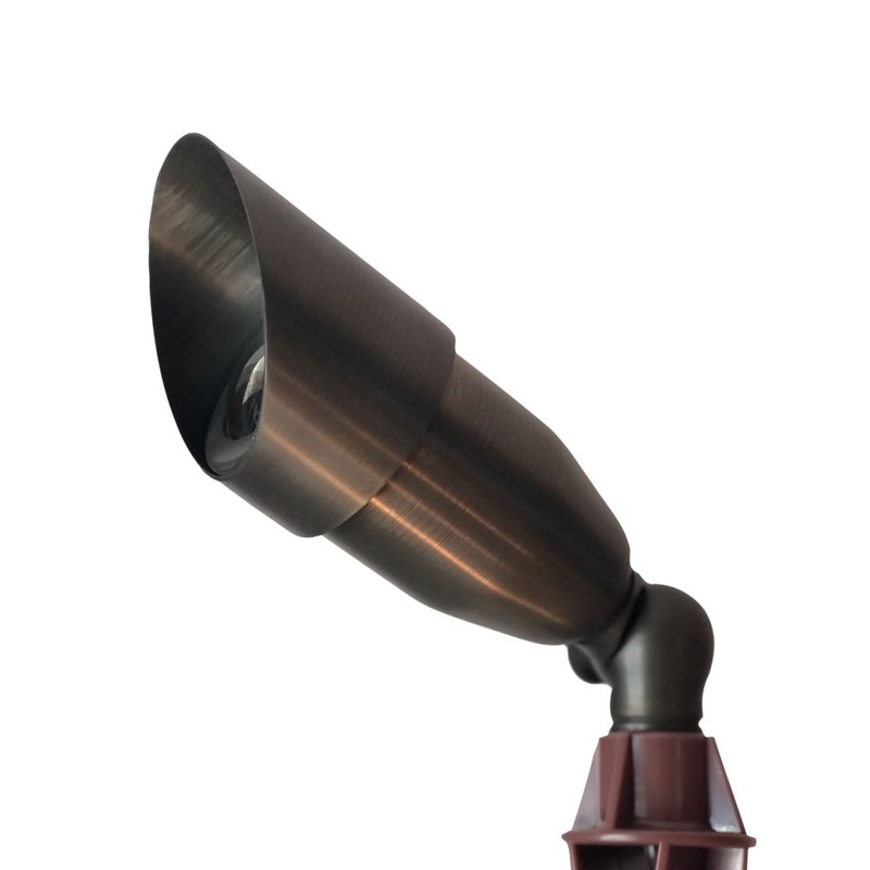 Wirenco 285299 Solid Brass 12V LED Landscape Lighting Accent Spotlight