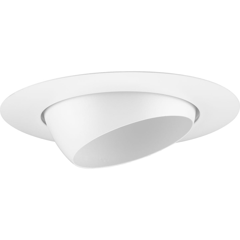 Progress P800020-028 6" White Eyeball Trim for 6" Housing (P87-AT/P87-ATQC/P187-TG/P821-FBFC/P821-FB)
