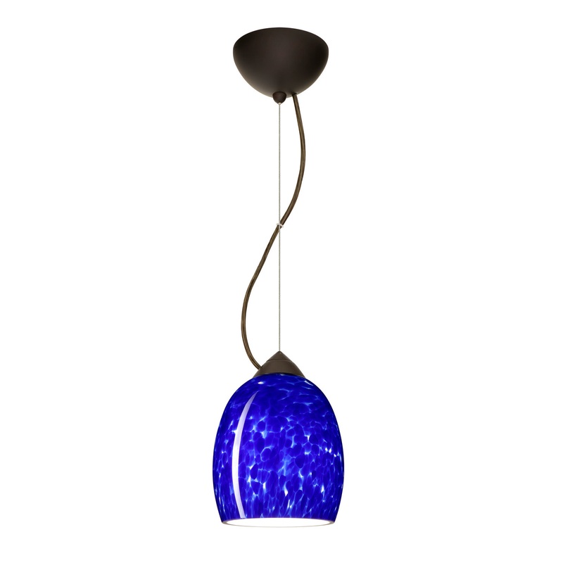 Besa 1KX-169786-LED-BR Lucia One Light Pendant Bronze