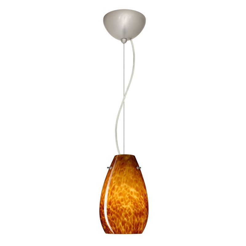Besa 1KX-412618-LED-SN Pera One Light Pendant Satin Nickel