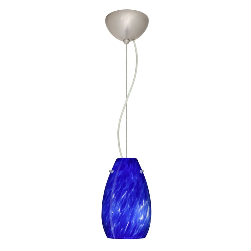 Besa 1KX-412686-LED-SN Pera One Light Pendant Satin Nickel