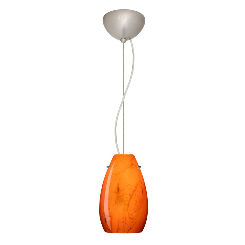 Besa 1KX-4126HB-LED-SN Pera One Light Pendant Satin Nickel