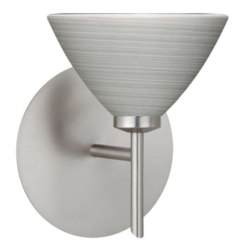 Besa 1SW-1743TN-SN Domi One Light Wall Sconce Satin Nickel