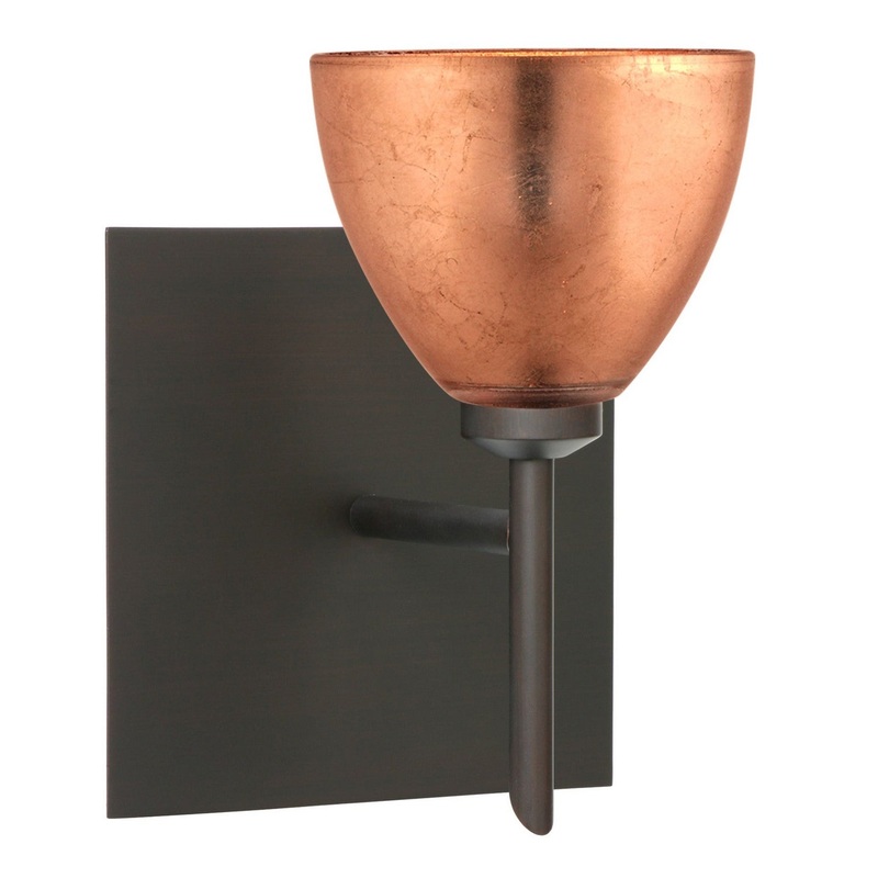 Besa 1SW-1758CF-BR-SQ Divi One Light Wall Sconce Bronze