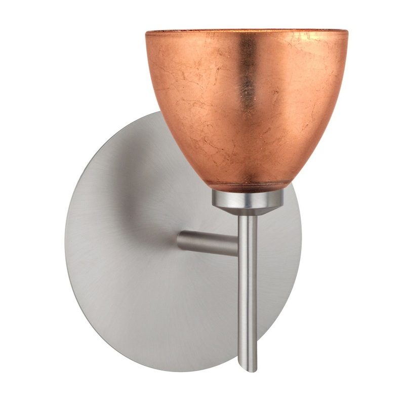 Besa 1SW-1758CF-SN Divi One Light Wall Sconce Satin Nickel