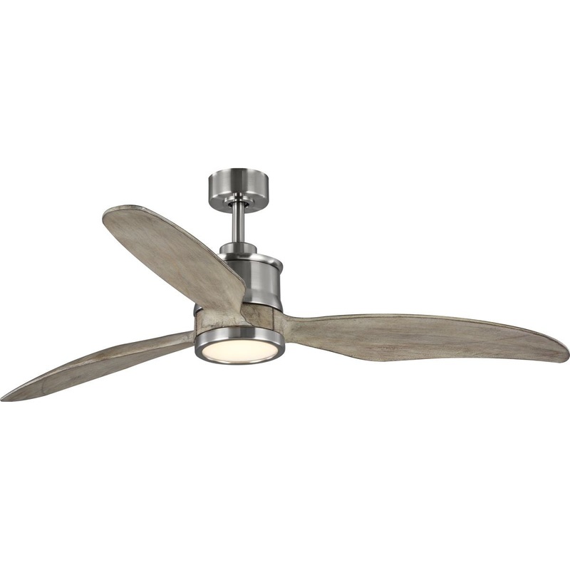 Progress P250002-009-30 Farris Collection Three-Blade Carved Wood 60" Ceiling Fan