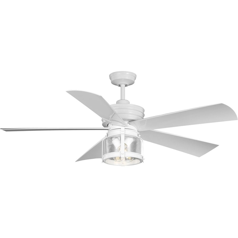 Progress P250011-028-WB Midvale Collection 5-Blade White 56-Inch AC Motor Coastal Ceiling Fan