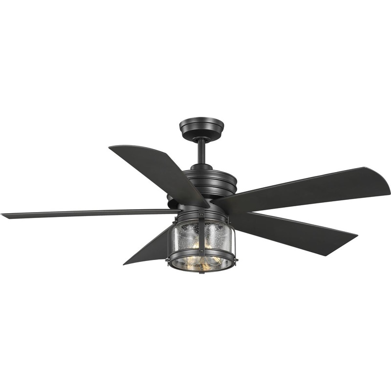 Progress P250011-171-WB Midvale Collection 5-Blade Blistered Iron 56-Inch AC Motor Coastal Ceiling Fan