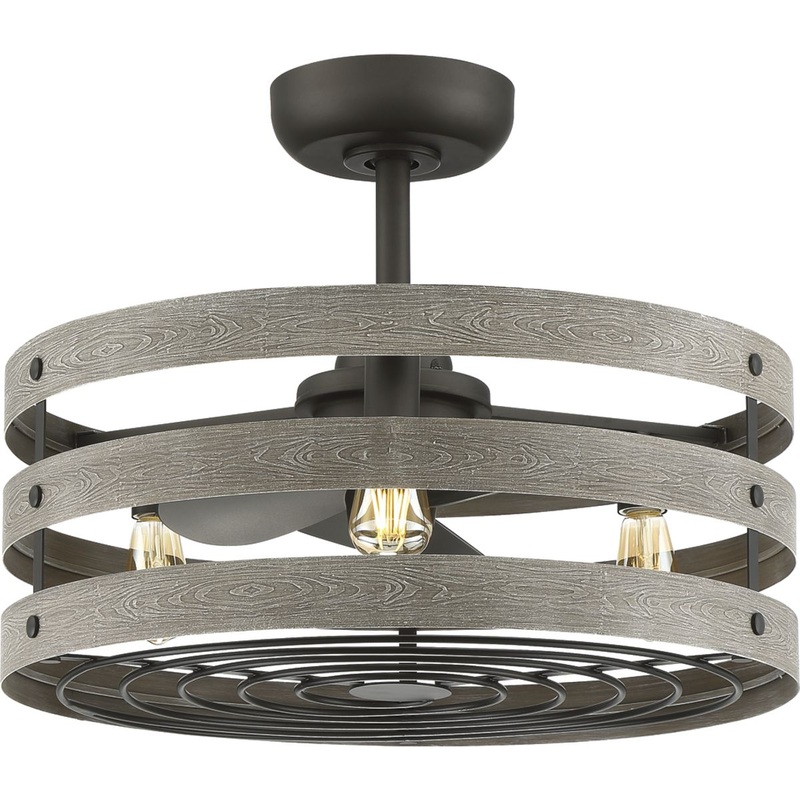 Progress P250012-143-22 Gulliver 23" 3-blade fandelier with LED lights