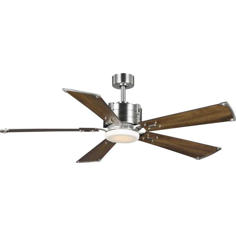 Progress P250021-009-30 Glenfalls Collection 5-Blade Reversible Chestnut 56-Inch AC Motor LED Transitional Ceiling Fan