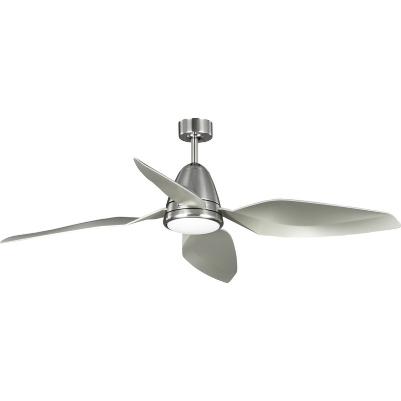 Progress P250032-009-30 Holland Collection 60" Four-Blade Brushed Nickel Ceiling Fan (Discontinued)