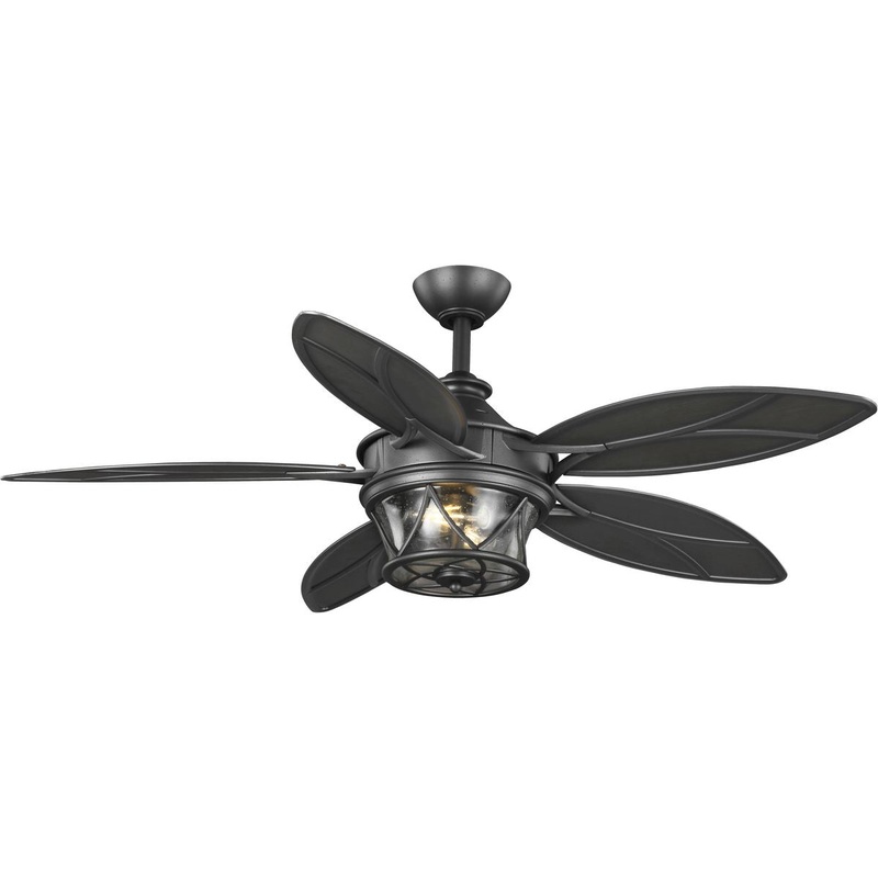 Progress P250034-171-WB Alfresco Collection 54" Indoor/Outdoor Five-Blade Blistered Iron Ceiling Fan