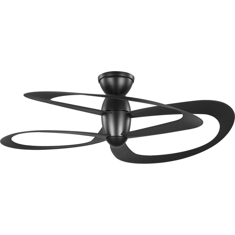 Progress P250063-031 Willacy Collection 3-Blade Black 48-Inch DC Motor Contemporary Ceiling Fan
