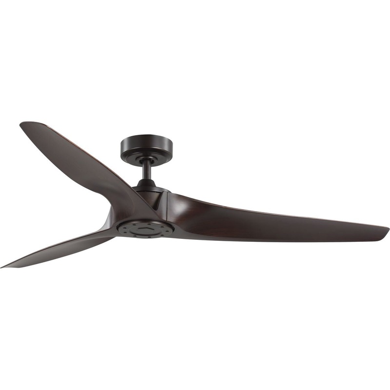 Progress P250069-020 Manvel Collection 60-Inch Three-Blade DC Motor Transitional Ceiling Fan Walnut
