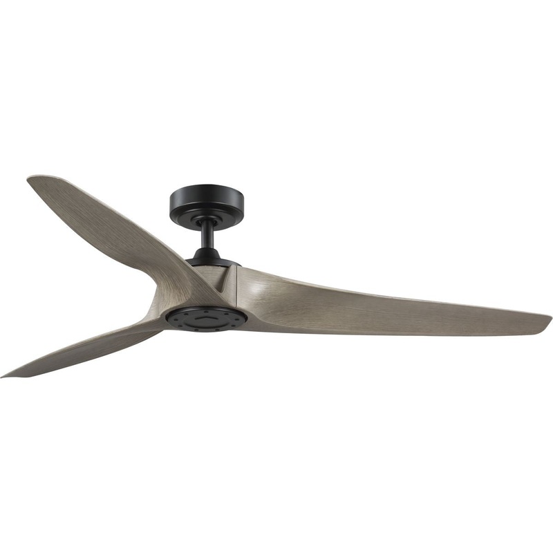 Progress P250069-31M Manvel Collection 60-Inch Three-Blade DC Motor Transitional Ceiling Fan Grey Weathered Wood