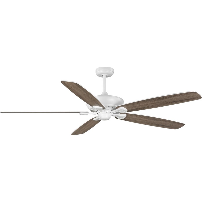 Progress P250070-028 Kennedale Collection 72-Inch Five-Blade DC Motor Transitional Ceiling Fan Driftwood/Matte White