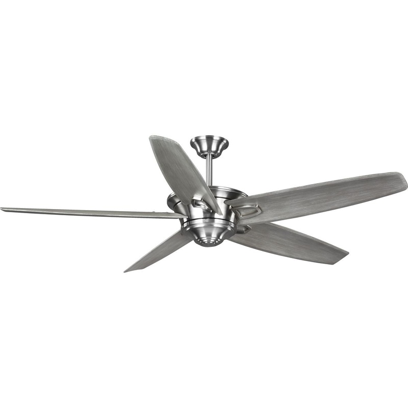 Progress P2560-09WW Caleb Collection 68-Inch 5-Blade Brushed Nickel AC Motor Transitional Ceiling Fan