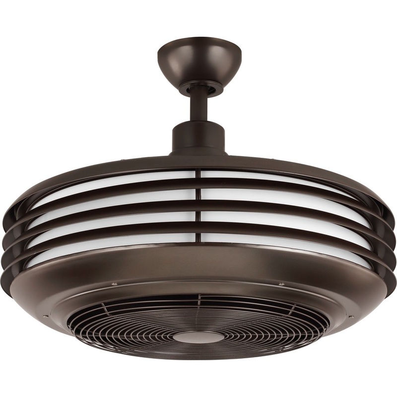 Progress P2594-12930K Sanford 24" Enclosed Indoor/Outdoor Ceiling Fan with LED Light