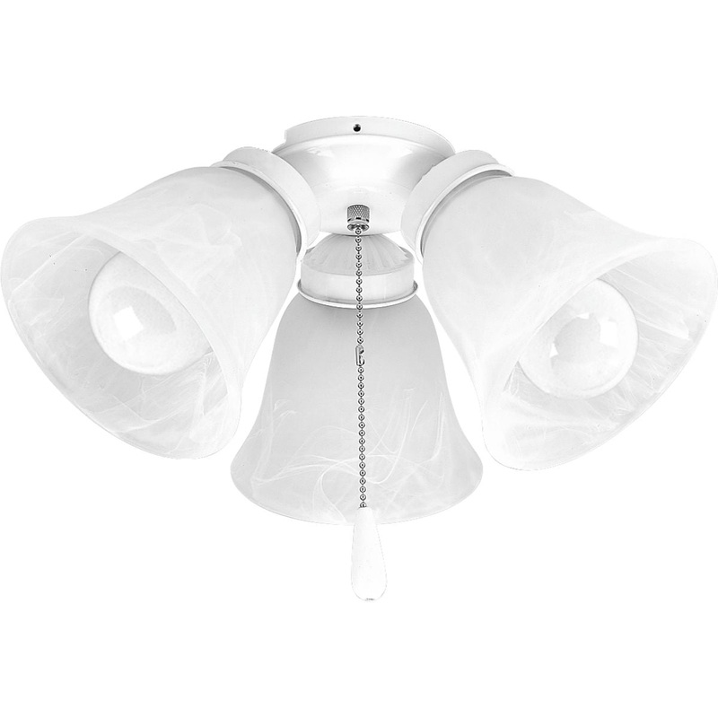Progress P2600-30WB AirPro Collection Three-Light Ceiling Fan Light