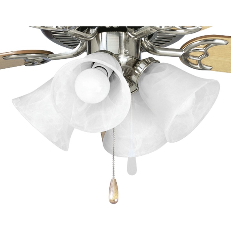 Progress P2610-09WB AirPro Collection Four-Light Ceiling Fan Light