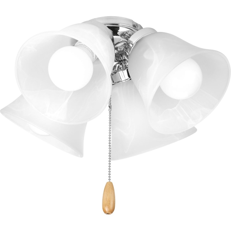 Progress P2610-15WB AirPro Collection Four-Light Ceiling Fan Light