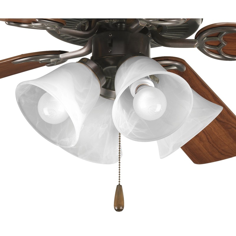 Progress P2610-20WB AirPro Collection Four-Light Ceiling Fan Light