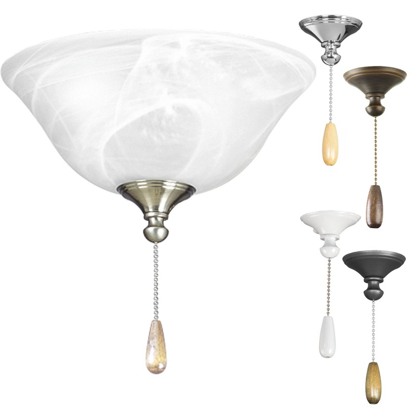 Progress P2612-01WB AirPro Collection Two-Light Ceiling Fan Light