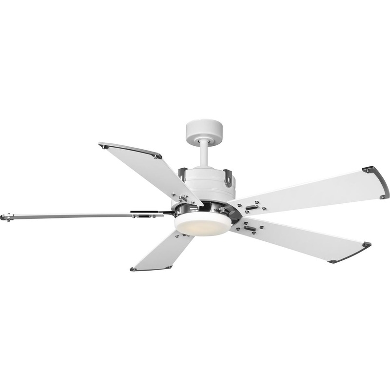 Progress P250021-028-30 Glenfalls Collection 5-Blade Reversible White 56-Inch AC Motor LED Transitional Ceiling Fan