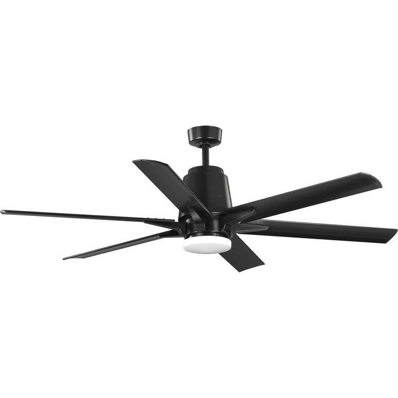 Progress P250026-031-30 Arlo Collection 60" Indoor/Outdoor Six-Blade Black Ceiling Fan