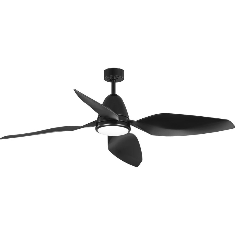 Progress P250032-031-30 Holland Collection 60" Four-Blade Black Ceiling Fan (Discontinued)