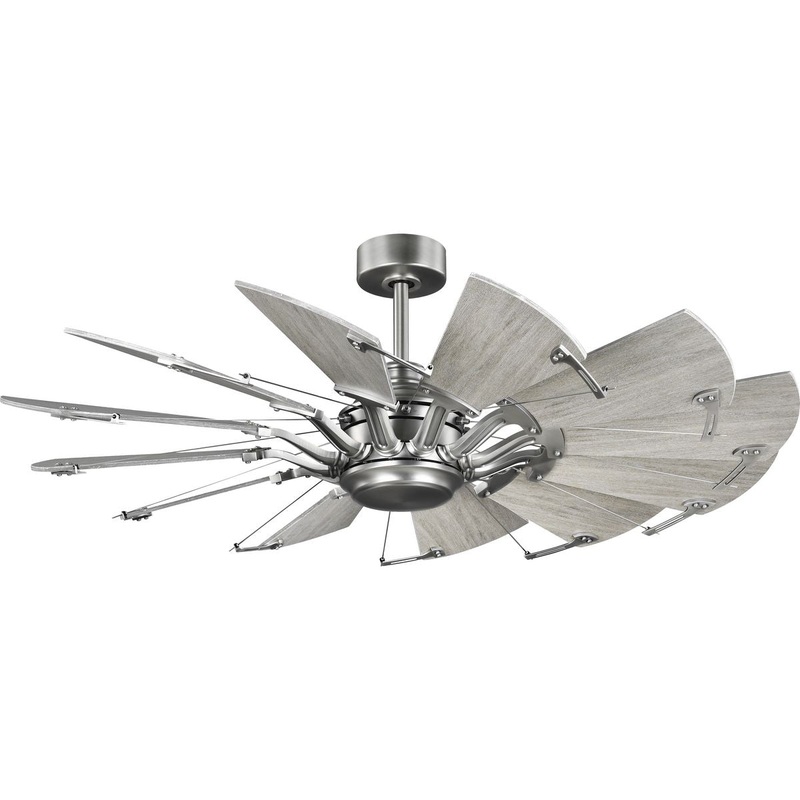 Progress P250065-081 Springer Collection 52-Inch Antique Nickel 12-Blade DC Motor Windmill Ceiling Fan