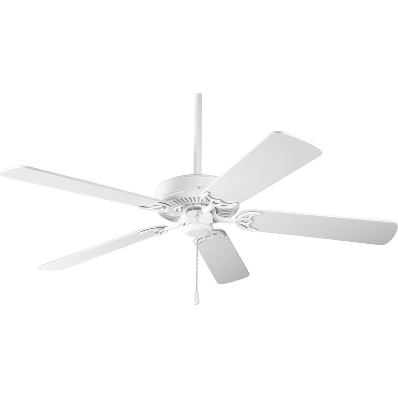 Progress P250066-030 AirPro Energy Star-Rated 52-Inch White 5-Blade AC Motor Traditional Ceiling Fan