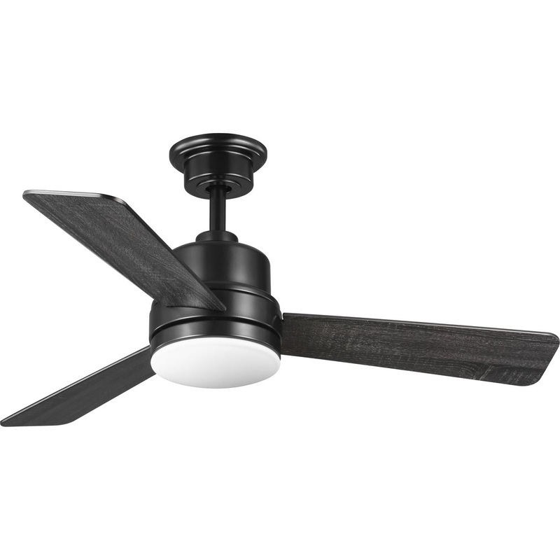 Progress P2555-3130K Trevina II Collection 44" Three-Blade Black Ceiling Fan