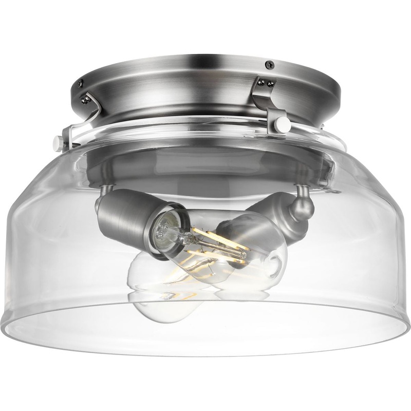 Progress P260000-081-WB Springer Collection Antique Nickel Clear Glass Light Kit
