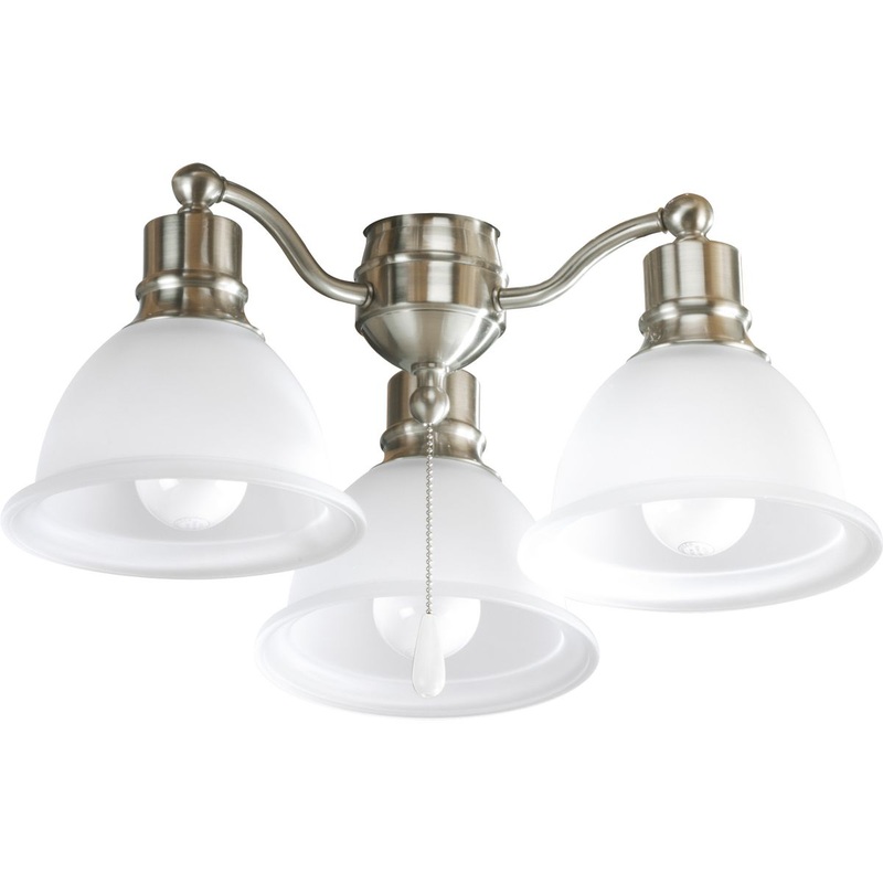 Progress P2623-09WB Madison Collection Three-Light Ceiling Fan Light