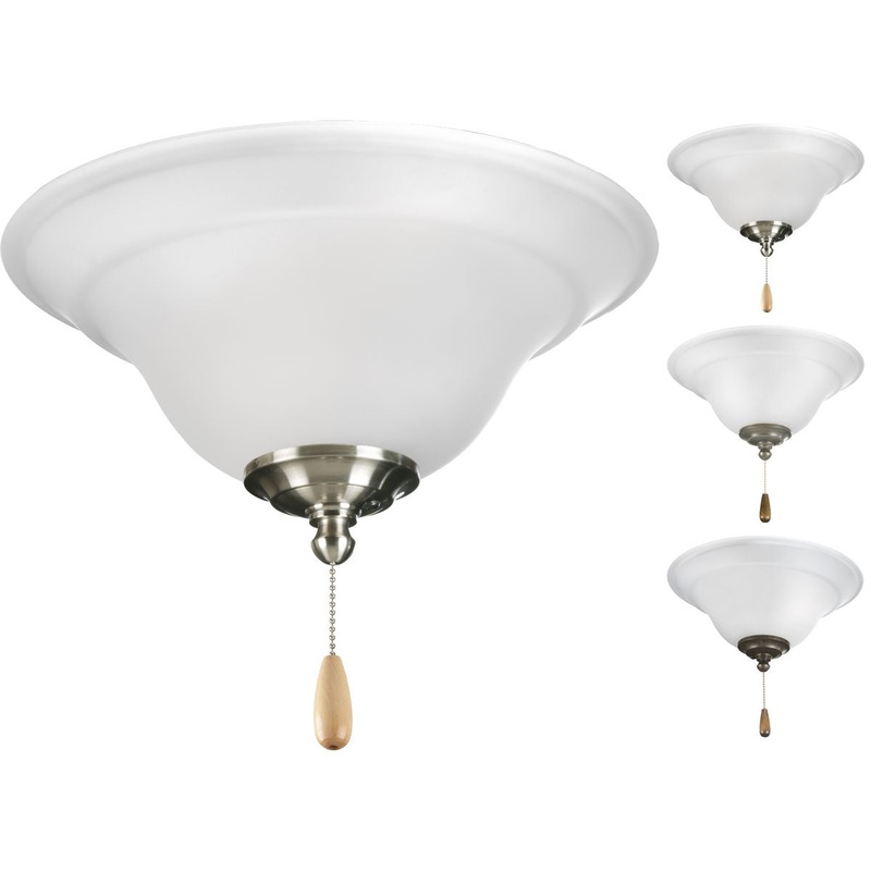 Progress P2628-01WB Trinity Collection Two-Light Ceiling Fan Light
